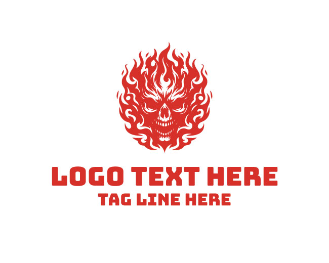 Skull Wrath Fire Logo