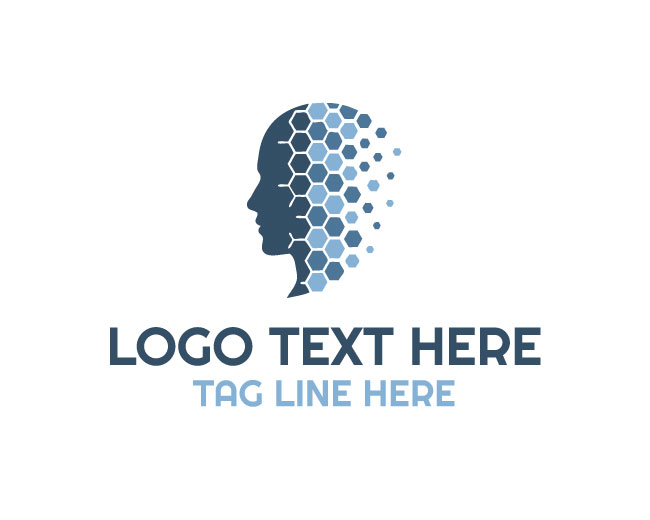 Cyber Human Head Logo
