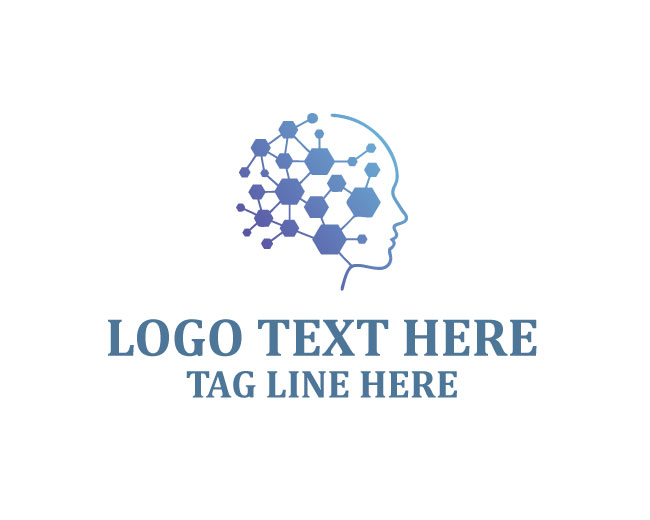 Futuristic Human Head Logo