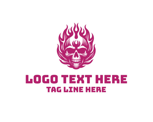 Skull Phantom Fire Logo