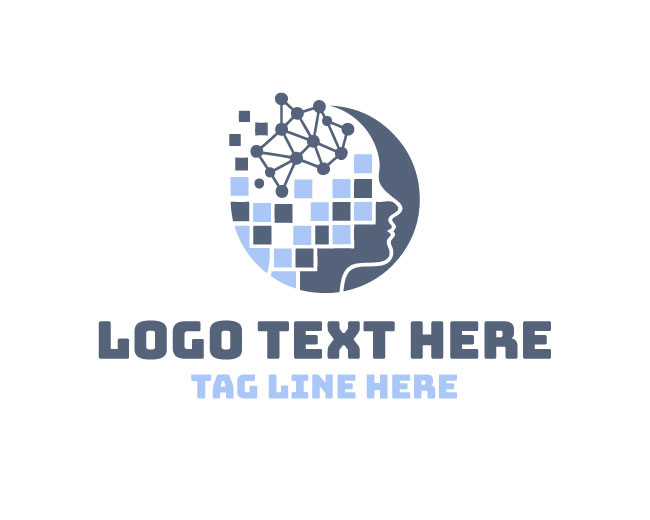 Robotic AI Head Logo