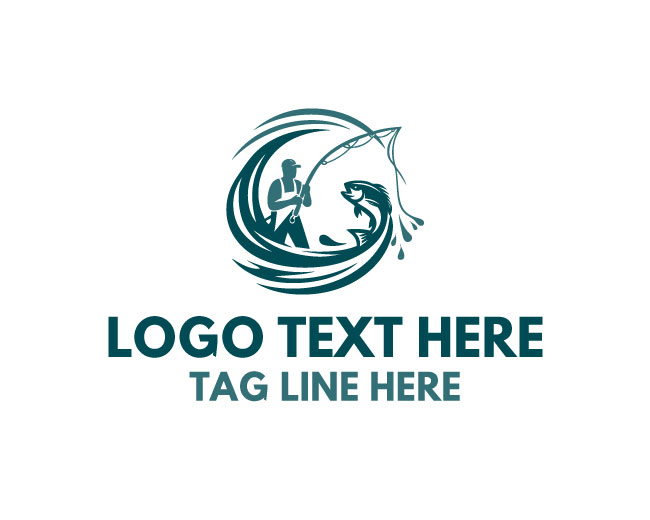 Fishing Rod Man Logo