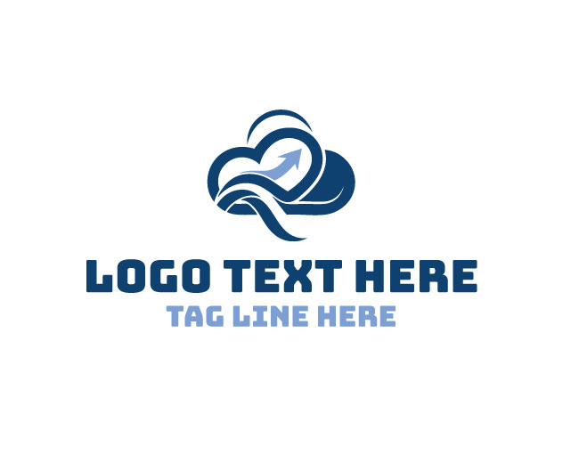 Soft Upward Cloud Logo