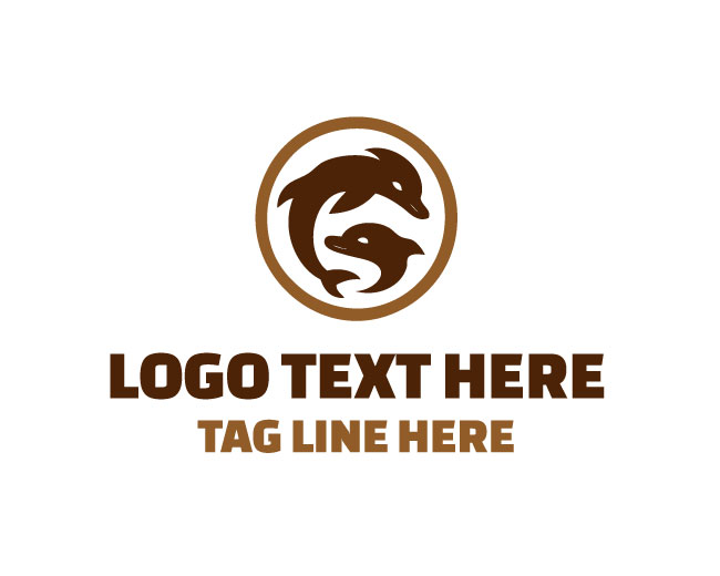 Flowing Double Fish Logo