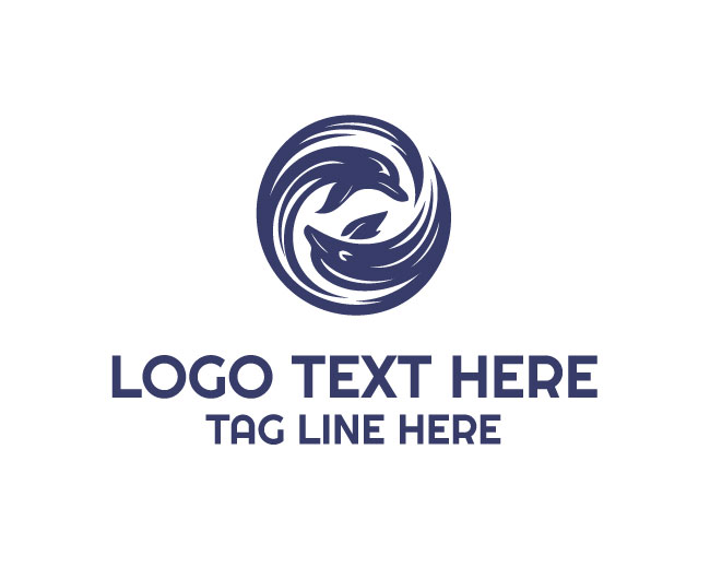 Wave Double Fish Logo