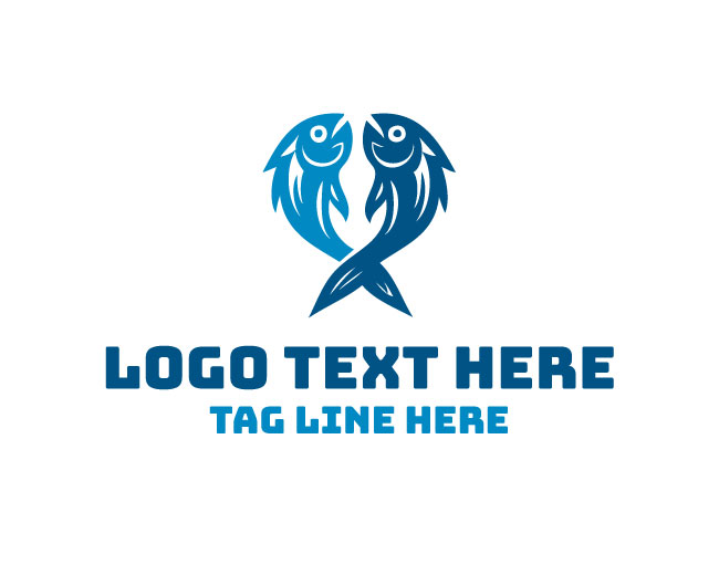 Dynamic Double Fish Logo