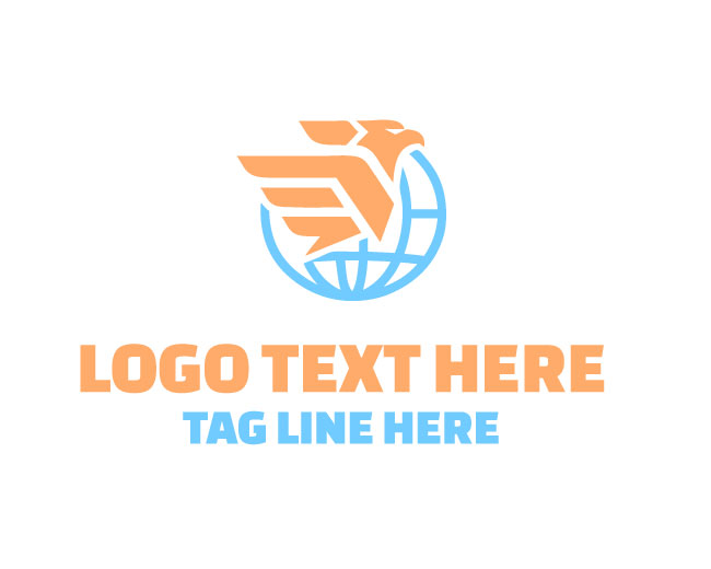 Globe Motion Eagle Logo