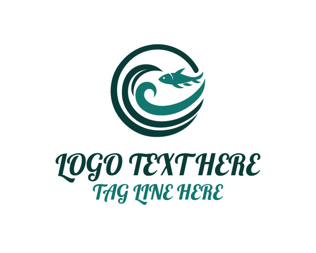 Flowing Koi Fish Logo