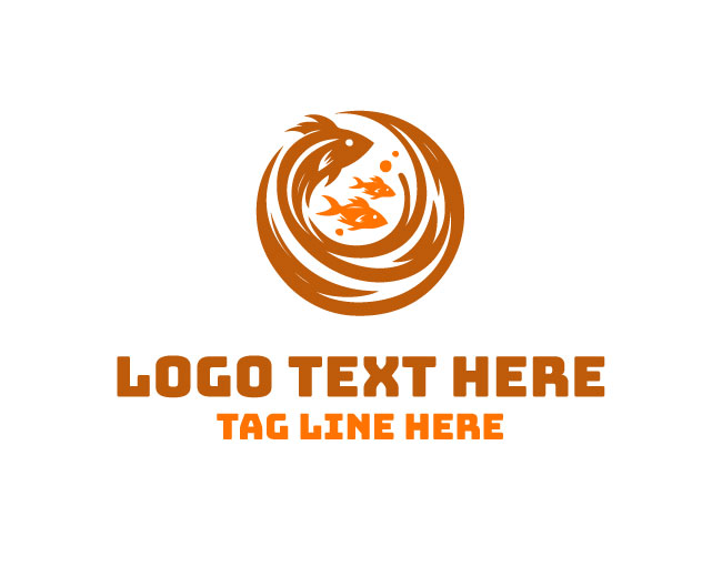 Flowing Harmony Fish Logo