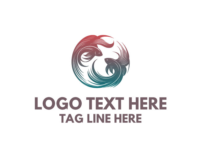  Twin Wave Fish Logo