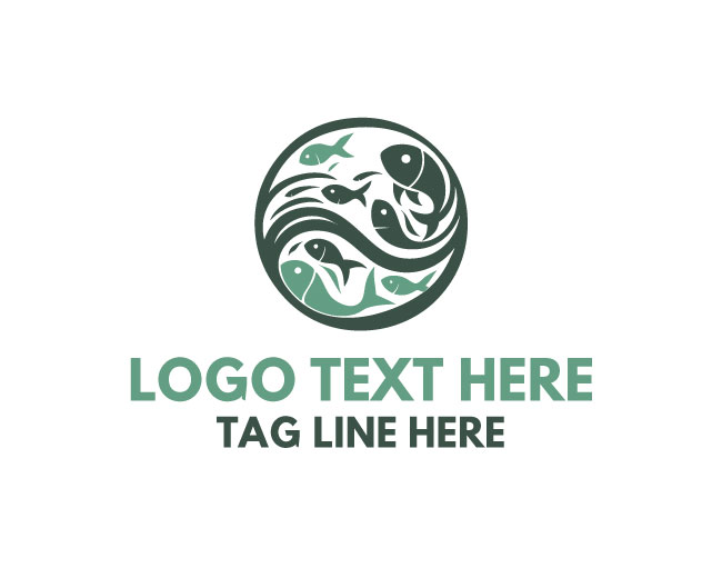 Smooth Koi Emblem Logo