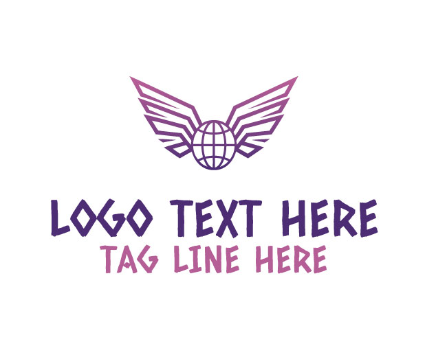 Orbit Wings Globe Logo