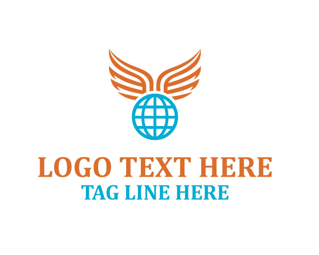 Wings Travel Globe Logo
