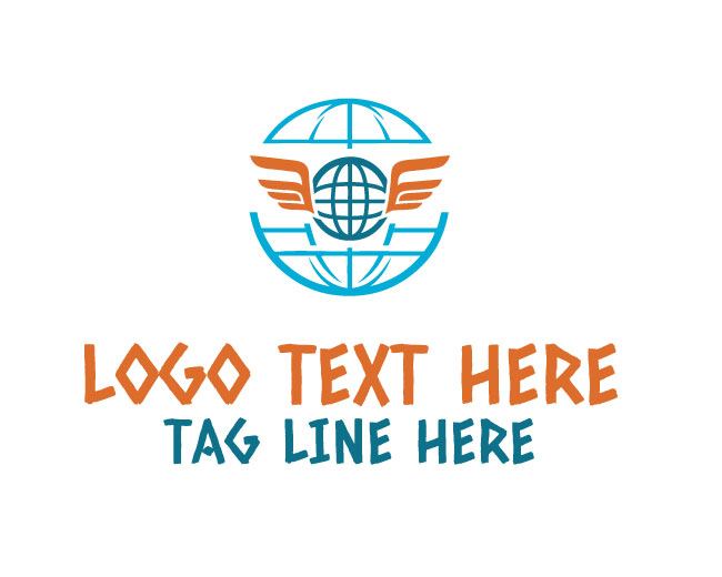 Globe Wings Orbit Logo