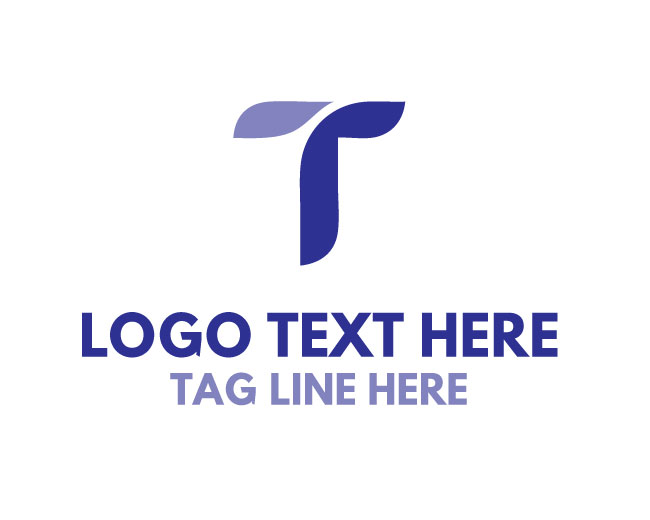 Clean Letter T Typography Logo