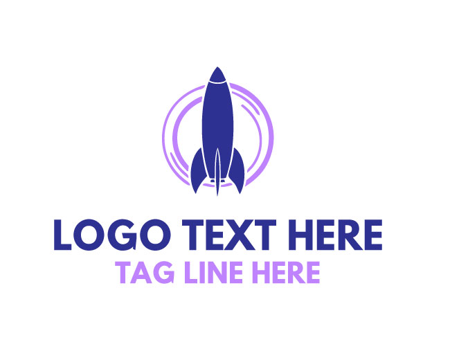  Rocket Fly Startup Logo