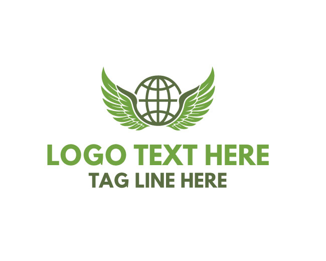 Modern Wing Globe Logo