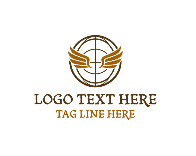 Abstract Wing Globe Logo