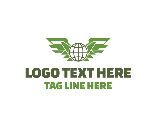 Infinity Wing Globe Logo