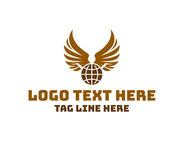 Sky Wing Globe Logo