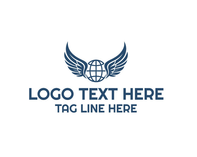 Dynamic Wing Globe Logo