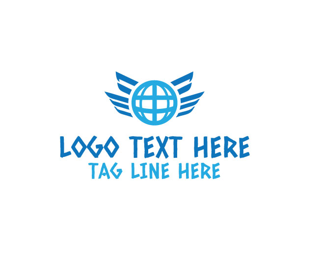 Connected Wing Globe Logo