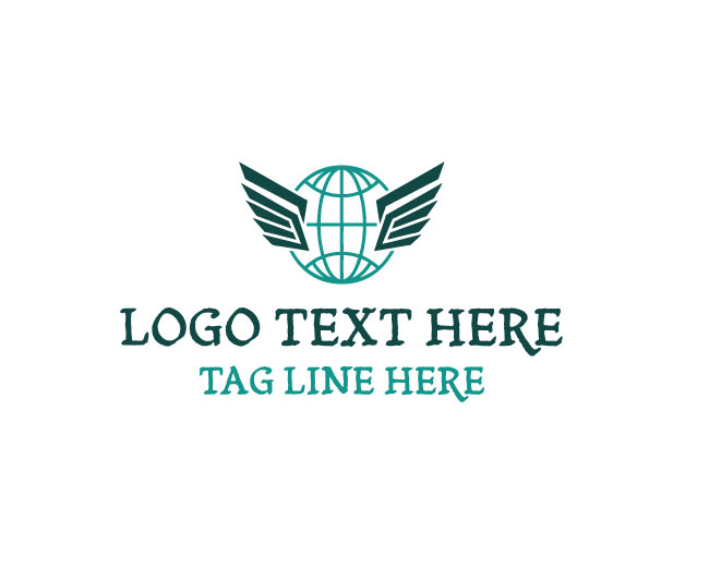 Minimal Wing Globe Logo