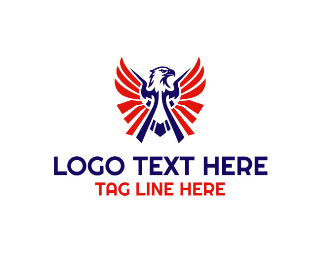 USA Eagle Flying Logo