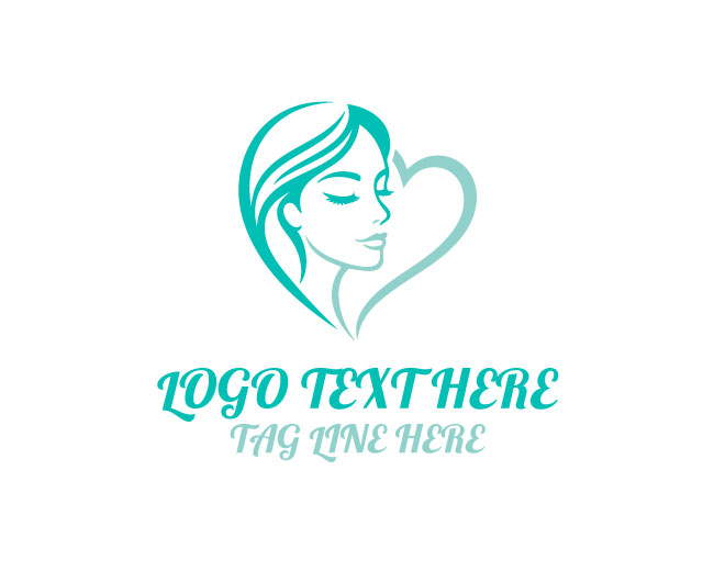 Elegant Beauty Love Face Logo