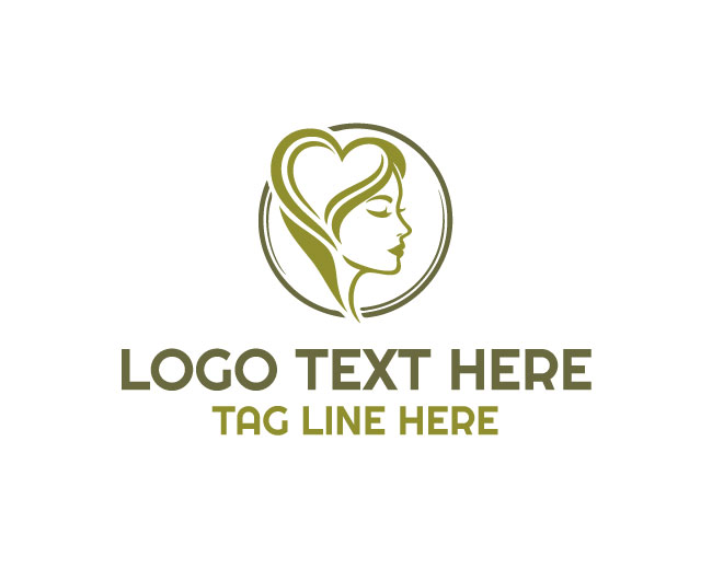 Modern Beauty Love Face Logo