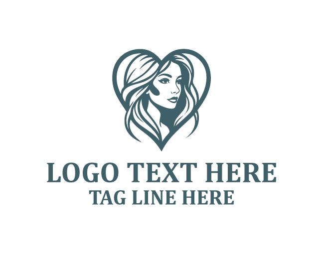  Luxury Beauty Love Face Logo