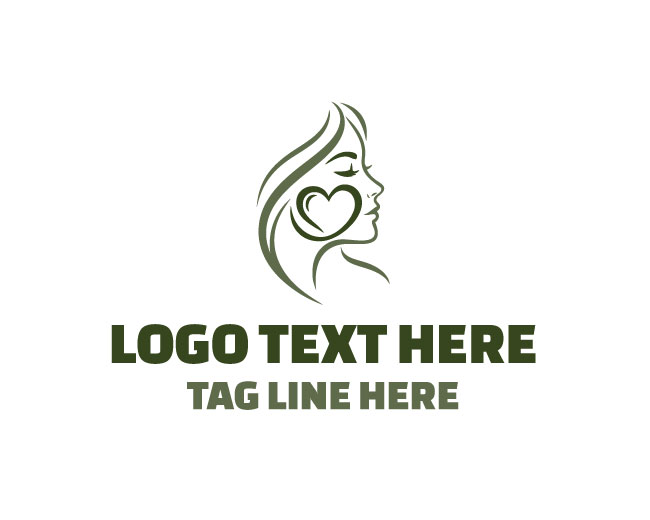  Floral Beauty Love Face Logo