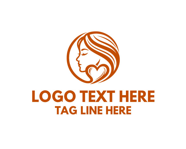 Glowing Beauty Love Face Logo