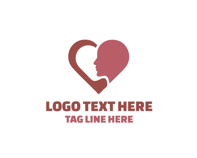 Feminine Face Love Logo