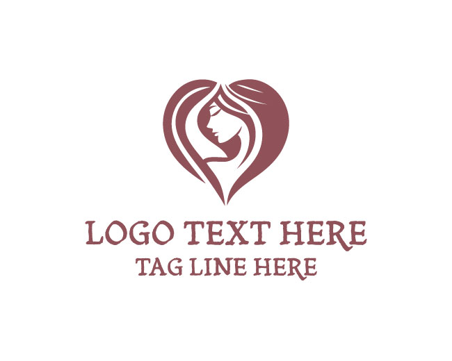 Stylish Beauty Love Face Logo
