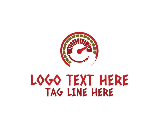 Futuristic Speed Meter Logo