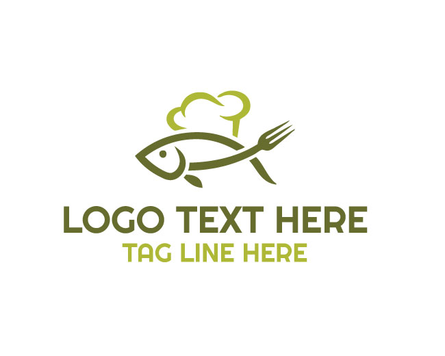 Seafood Chef Fish Logo