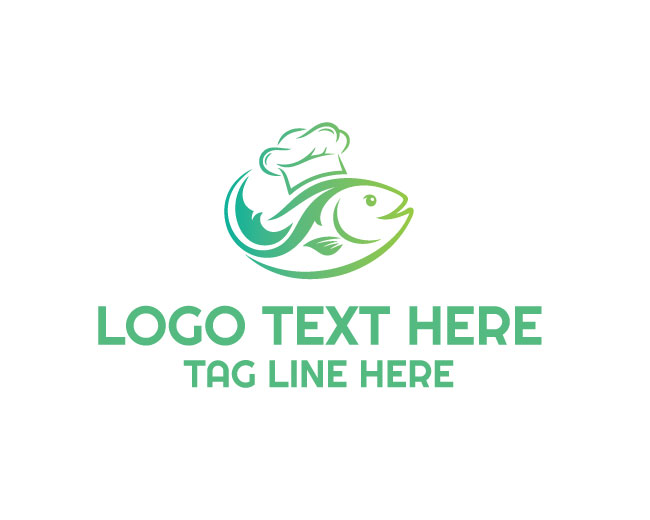 Minimal Chef Fish Logo