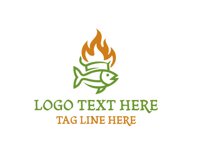 Wave Chef Fish Logo