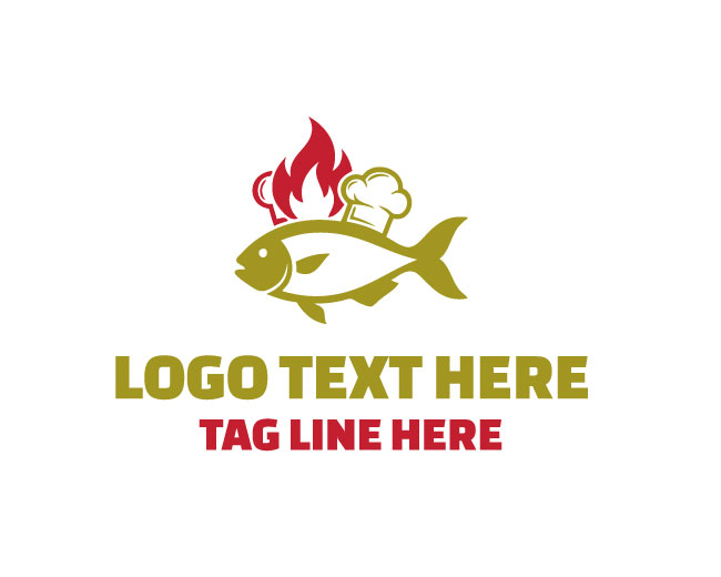 Smiling Chef Fish Logo