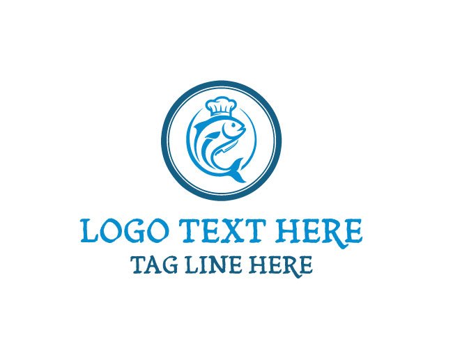  Tasty Chef Fish Logo