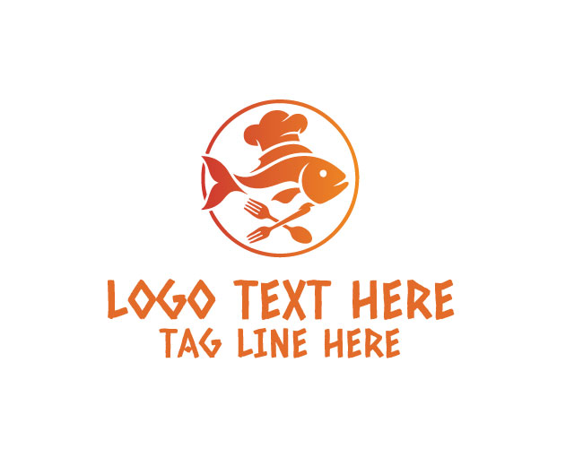 Seafood Grill Chef Fish Logo