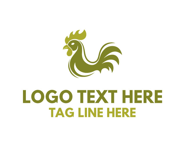  Organic Rooster Nature Logo