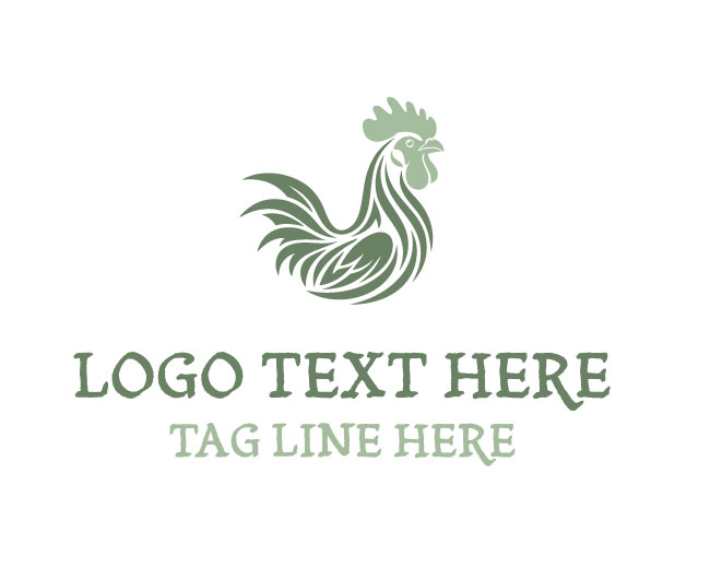 Premium Farm Rooster Logo