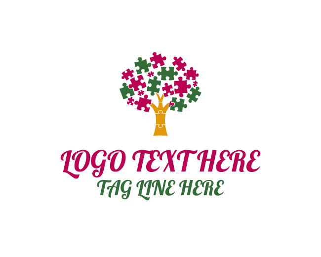 Autism Puzzle Tree Logo