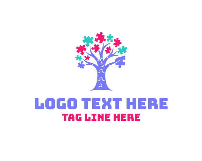  Growth Puzzle Tree Logo