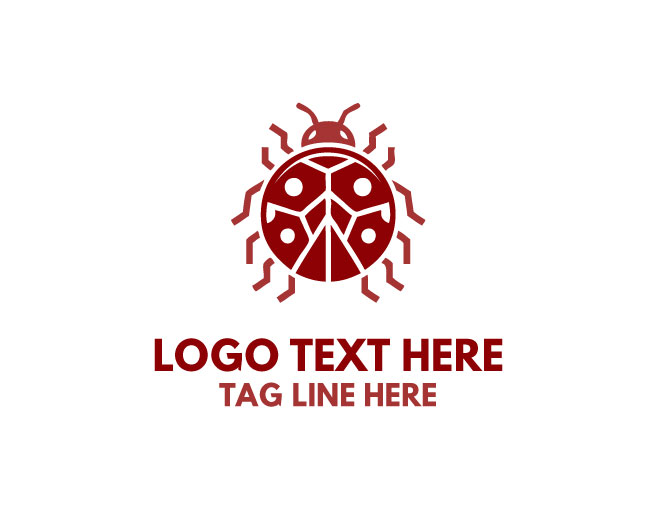 Line Art Ladybug Logo