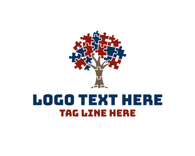 Puzzle Roots Tree Logo