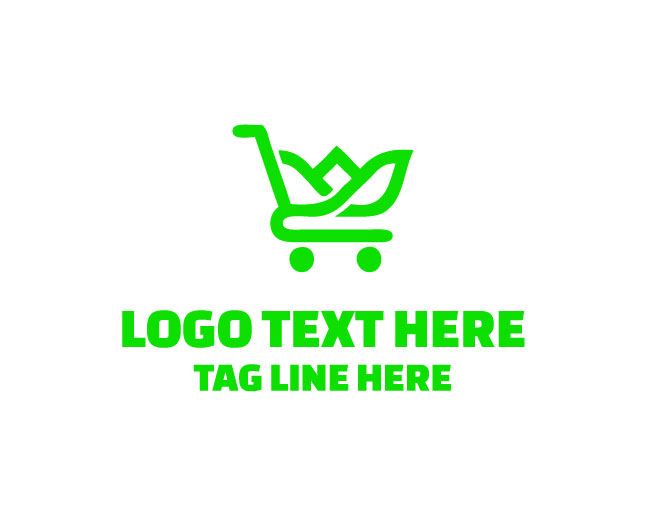 green Shopping Cart Logo