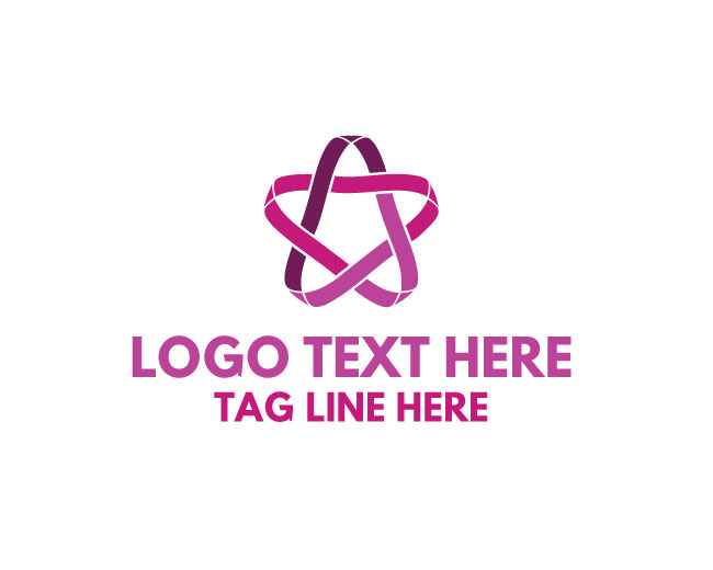 Glowing Abstract Star Logo